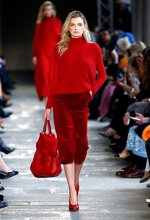 Max Mara catwalk AW17 red tonal dressing | ASOS Fashion & Beauty Feed