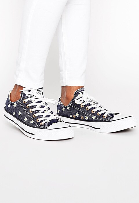 Converse Chuck Taylor All Star Ox embroidered daisy trainers, available at ASOS | ASOS Fashion & Beauty Feed