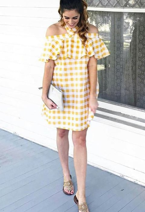 As Seen On Me girl wearing yellow gingham halterneck dress | ASOS Fashion & Beauty Feed
