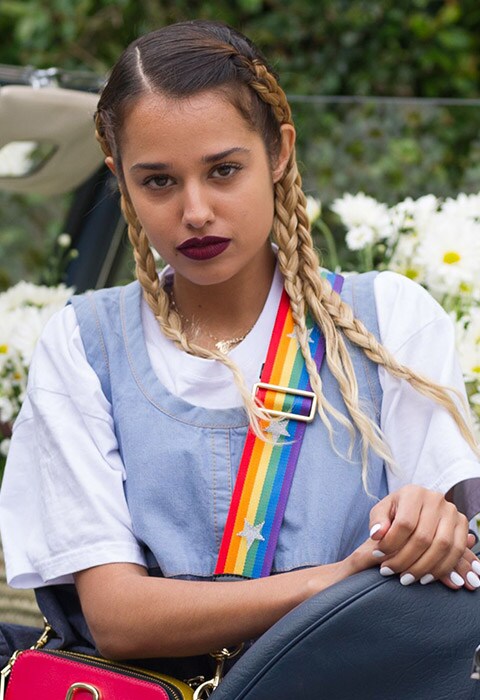 Tommy Genesis with plaits and deep red lips | ASOS Fashion & Beauty Feed