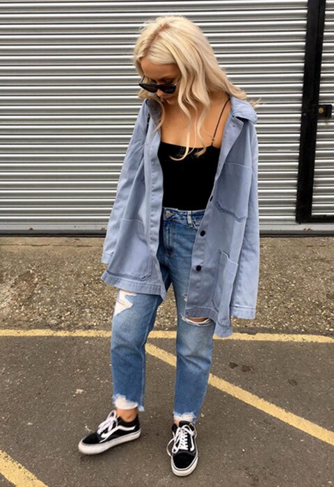 #AsSeenOnMe blogger wearing double denim. Available at ASOS.