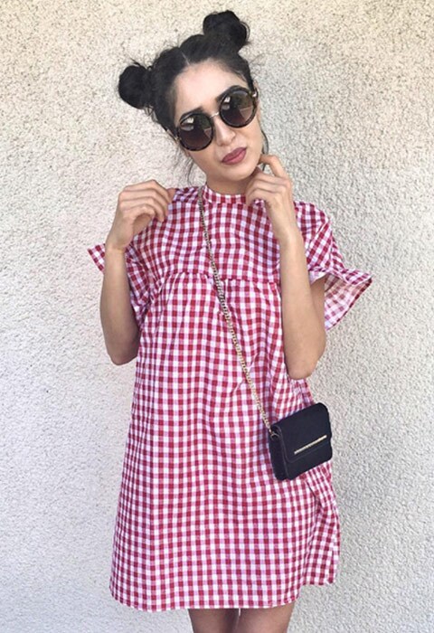 #AsSeenOnMe blogger wearing a gingham dress | ASOS Fashion & Beauty Feed