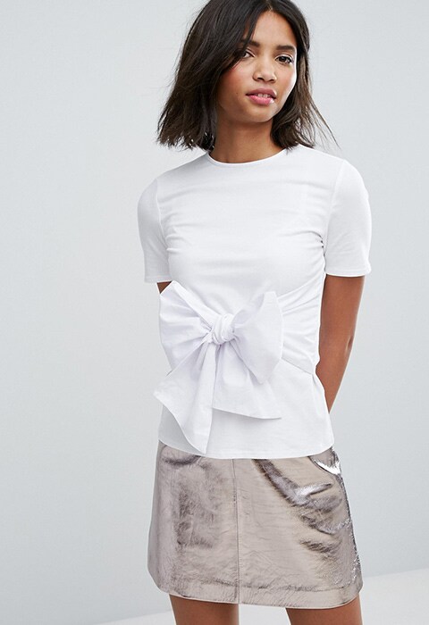 Lost Ink T-shirt with front bow detail | ASOS Fashion & Beauty Feed