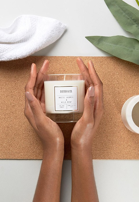 Sister & Co white jasmine & wild mint soy wax candle, available at ASOS | ASOS Fashion and Beauty Feed