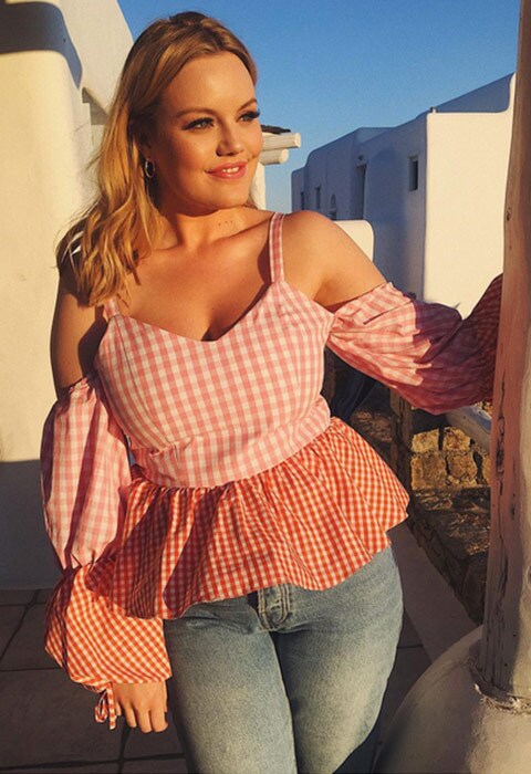 ASOS Insider Lotte wearing red and pink gingham ruffle top and light wash jeans | ASOS Fashion & Beauty Feed