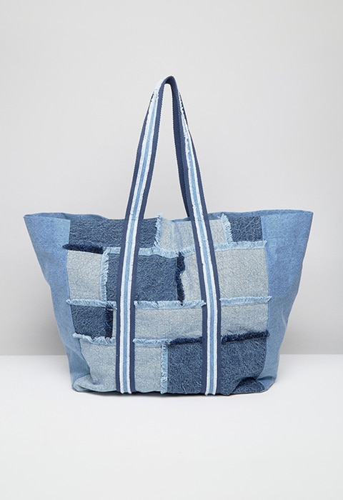 ASOS Blue Oversized Denim Patchwork Shopper Bag £28 | ASOS Fashion & Beauty Feed