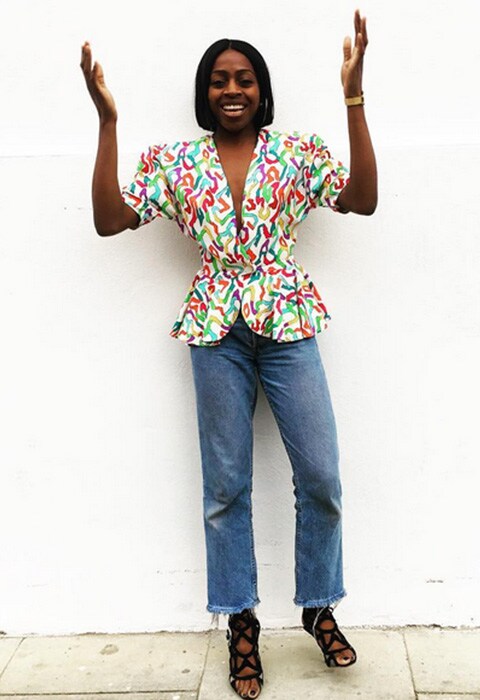 ASOS Insider Debbie wearing a graffiti top. Available at ASOS