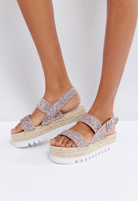 glitter sandals