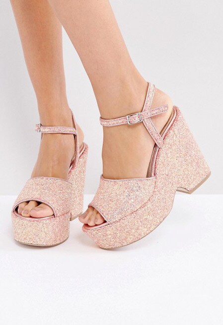 glitter wedges