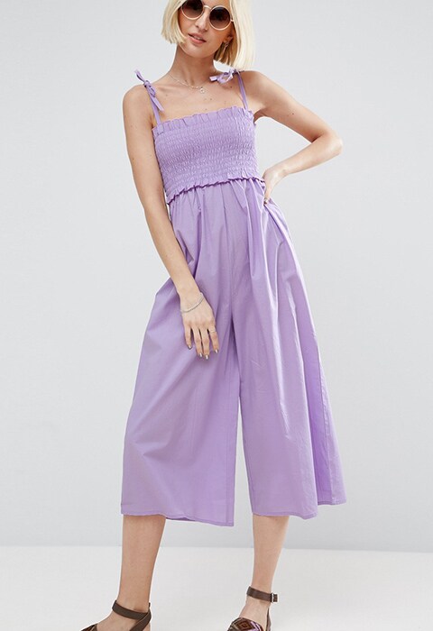 Model wearing lilac ASOS jumpsuit | ASOS Fashion & Beauty Feed