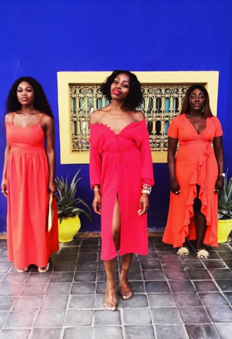ASOS Insider Debbie wearing red dresses with friends | ASOS Fashion & Beauty Feed