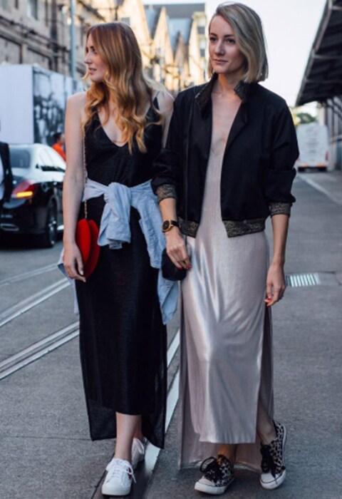 Bloggers wearing 90s slip dresses and trainers | ASOS Fashion & Beauty Feed