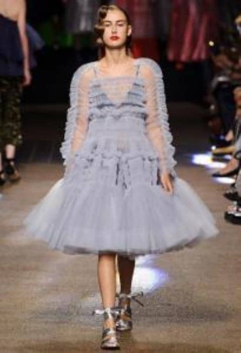 Model on Molly Goddard SS17 catwalk in tulle dress | ASOS Fashion & Beauty Feed