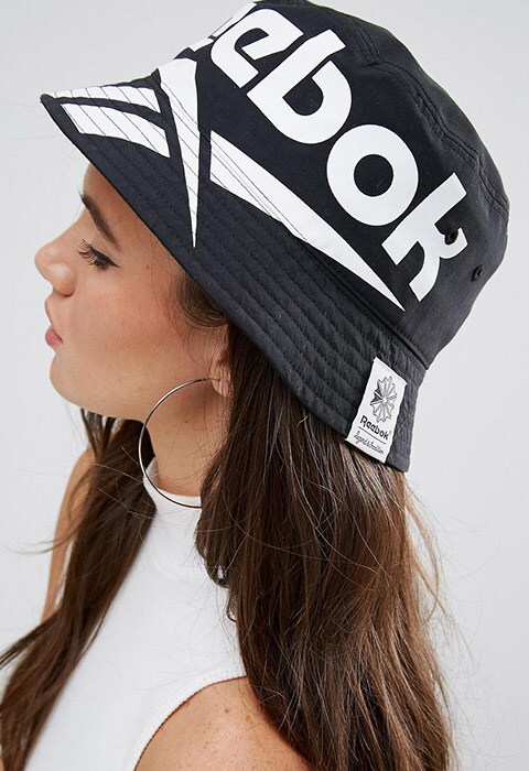 Reebok Classics Vector Bucket Hat In Black & White, available on ASOS