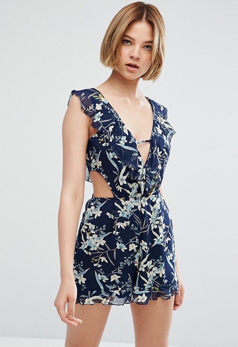 Parisian Floral Playsuit, was £34.99, now £22 | ASOS Fashion & Beauty Feed