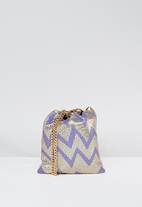 ASOS Zig Zag Chainmail Pouch Clutch Bag, available at ASOS | ASOS Fashion and Beauty Feed