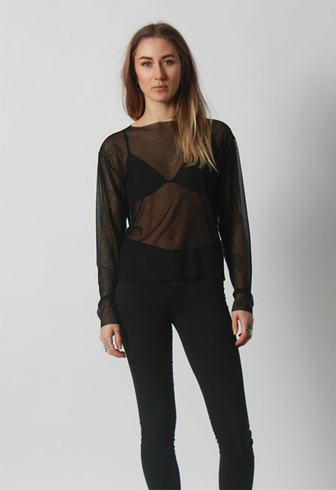 Black mesh top ASOS Marketplace
