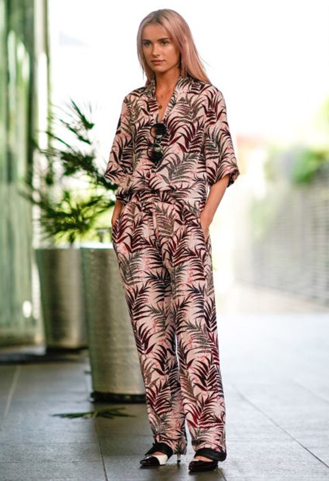 Julia Kuczynska wearing a palm prints co-ord | ASOS Fashion & Beauty Feed