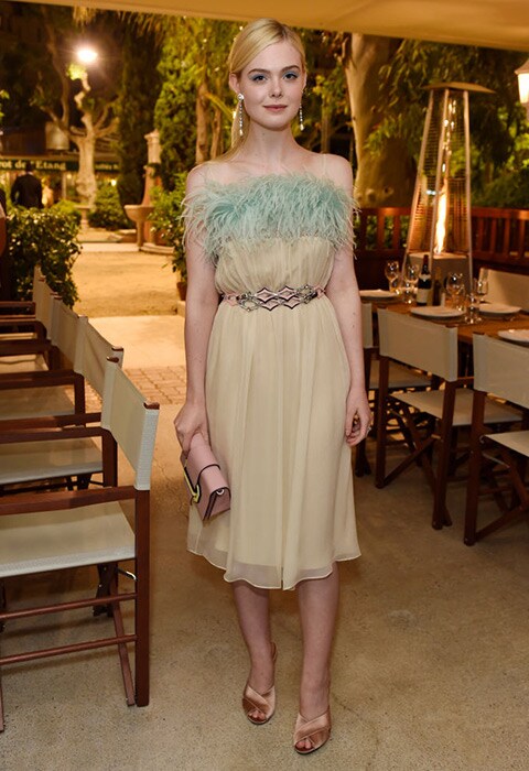 Elle Fanning wearing a feather dress | ASOS Fashion & Beauty Feed