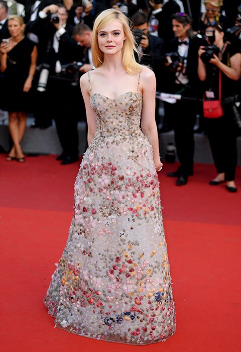 Elle Fanning wearing a corset floral dress | ASOS Fashion & Beauty Feed