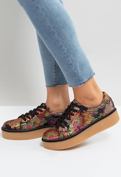New Look Eastern Luxe Satin Creeper Trainer £25.99 | ASOS Fashion & Beauty Feed