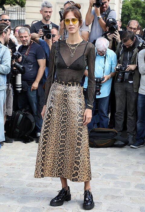 Model and actress Aymeline Valade at Paris Haute Couture Fashion Week 2017 | ASOS Fashion and Beauty Feed