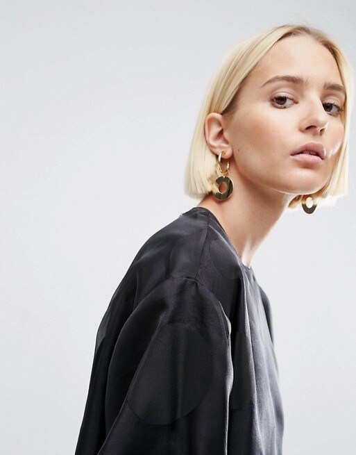 ASOS Statement Folded Metal Earrings, available at ASOS | ASOS Fashion and Beauty Feed