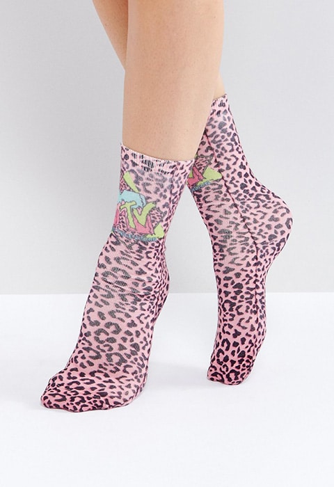 ASOS x MTV Leopard Ankle Socks | ASOS Fashion & Beauty Feed