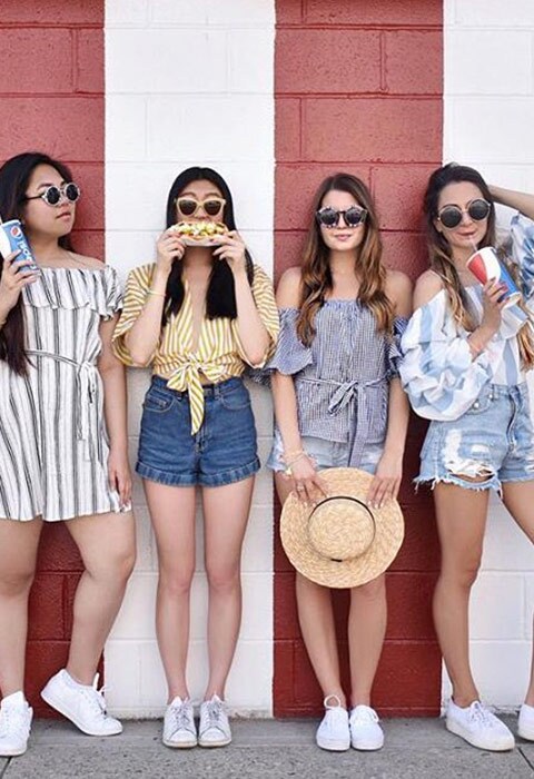 #AsSeenOnMe bloggers girl squad wearing stripes | ASOS Fashion & Beauty Feed 