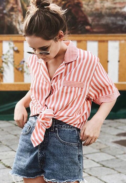 #AsSeenOnMe blogger wearing a striped shirt | ASOS Fashion & Beauty Feed 