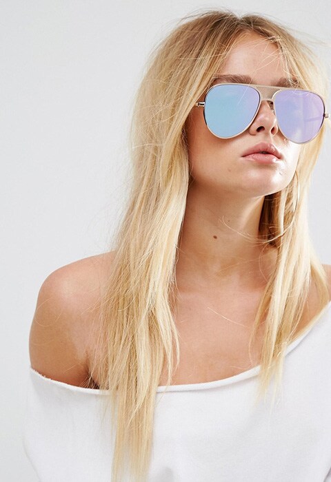 Quay Australia x Kylie Jenner purple Aviator sunglasses | ASOS Fashion & Beauty Feed