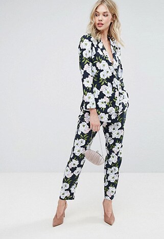 Model wearing a floral suit co-ord | ASOS Fashion & Beauty Feed
