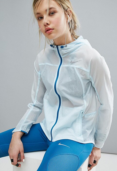 model wearing Nike Running Jacket With Hood, available on ASOS | ASOS Fashion & Beauty Feed