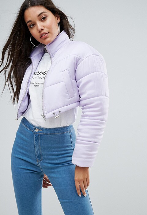 Missguided Padded Cropped Jacket, available on ASOS | ASOS Fashion & Beauty Feed