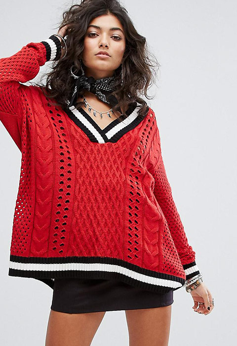 Sacred Hawk Cricket Jumper With Deep V, available on ASOS | ASOS Fashion & Beauty Feed