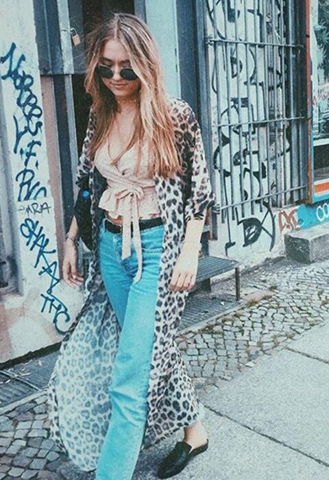 #AsSeenOnMe blogger wearing leopard print kimono | ASOS Fashion & Beauty Feed 