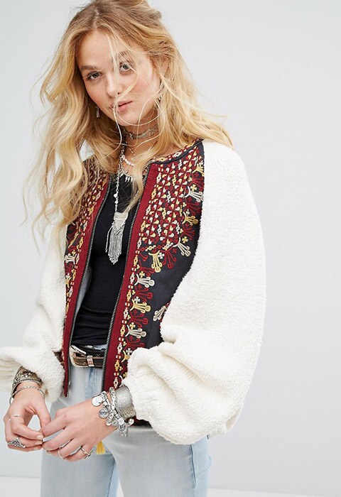 Free People Oversized Two Faced Embroidered Jacket, £228 | ASOS Fashion & Beauty Feed