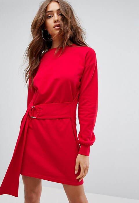 Boohoo Ring Detail Sweat Dress, £22 | ASOS Fashion & Beauty Feed