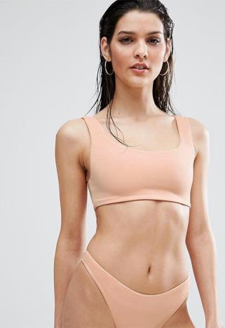 ASOS minimal crop top bikini