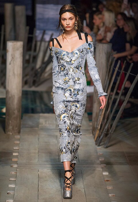 Model on the catwalk at the Erdem SS17 ready-to-wear runway show | ASOS Fashion and Beauty Feed