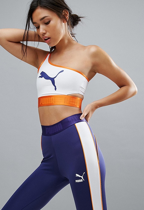 PUMA one-shoulder sports bra, exclusive to ASOS | ASOS Fashion & Beauty Feed
