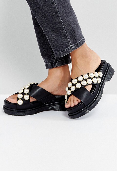 ASOS FACE VALUE Pearl Chunky Flat Sandals, available on ASOS | ASOS Fashion & Beauty Feed