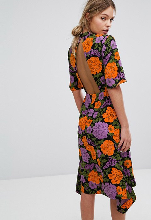 Warehouse Mica Carnation Open Back Dress, £52 | ASOS Fashion & Beauty Feed