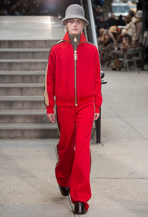 the firm red tracksuit