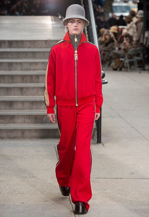 Model on the Marc Jacobs AW17 catwalk wearing a tracksuit | ASOS Fashion & Beauty Feed