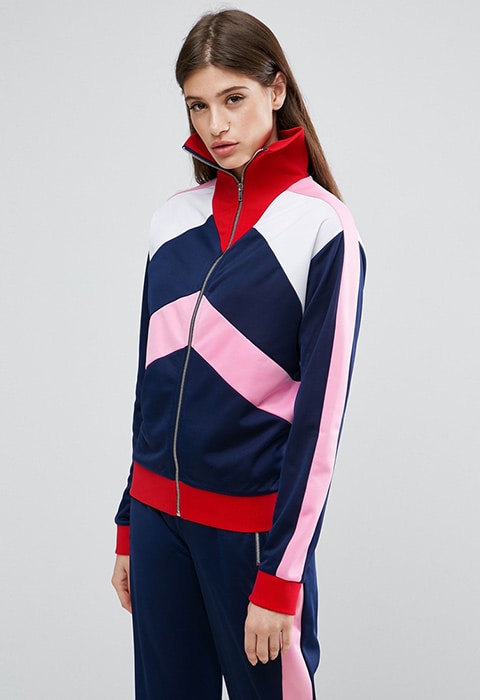 ASOS Tracksuit Top With Colour Block Panels, £32 | ASOS Fashion & Beauty Feed