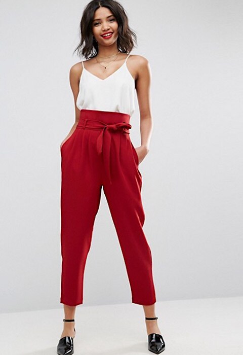 Resultado de imagen de pantalones tiro alto asos