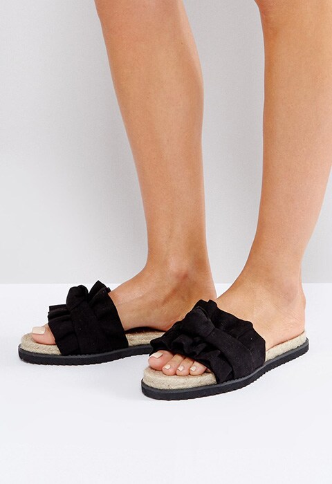 ASOS JUKEBOX Knotted Espadrille Sliders, available on ASOS