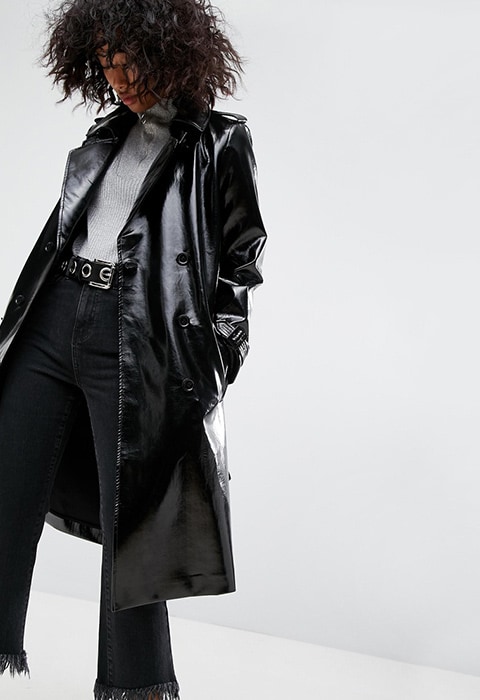 ASOS trench coat in vinyl | ASOS Fashion & Beauty Feed