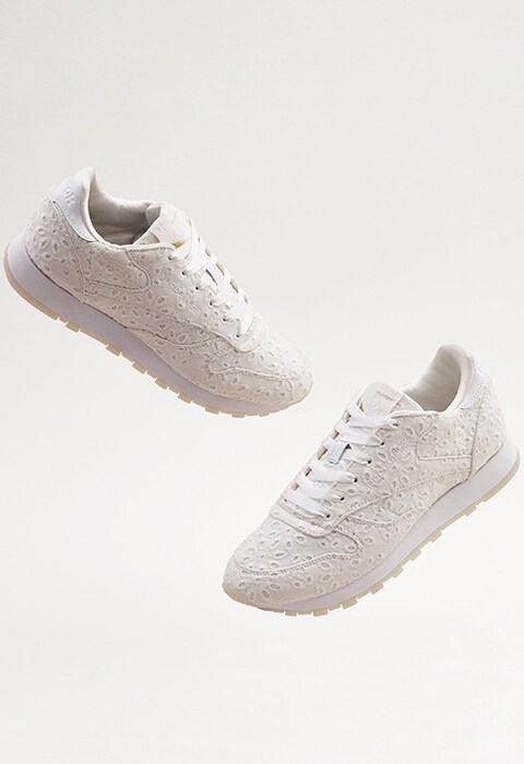 ASOS WHITE x Reebok Classic Leather In Broderie Anglaise | ASOS Style Feed 